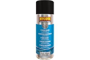 Hycote Fast Drying Aerosol, Black Spray Paint for Metal and Rigid Plastic Surfaces, Satin Black, 13.5 Oz