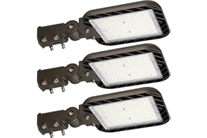 DEMILARE 150W Parking Lot Lights 3Pack 22500lm 5000K Led Shoebox Light Slip Fitter Dusk to Dawn Pole Light Outdoor IP65 Waterproof 120-277V Commercial Street Area Lighting for Driveways, Parking lot