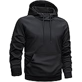 TACVASEN Sweatshirts for Mens Hoodies Fleece Lined Pullover Athletic Casual Lightweight Workout High Collar with Pockets