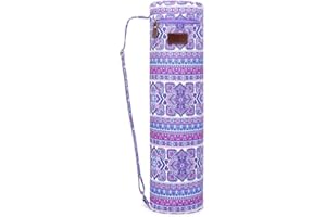 FREMOUS Yoga Mat Bag,Full-zip Exercise Yoga Mat Canvas Carry Bag for Women and Men - Double Storage Pocket,Easy Access Zipper, Adjustable Shoulder Strap and Handle,Fits Most Mat