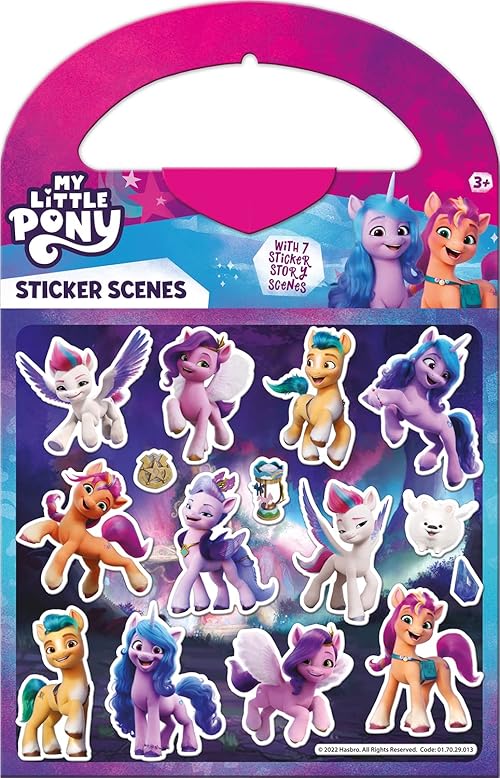 My Little Pony Sticker Scene Activity Set | Includes 6 Scenes & 50+ Stickers | Official Licensed Product | Girls, Age 3+ | Great for Birthday Gifts, Party Bags, Arts & Crafts, Decoration, Scrapbooking