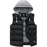 wantdo Women's Quilted Puffer Vest Thicken Warm Winter Coat with Removable Hood