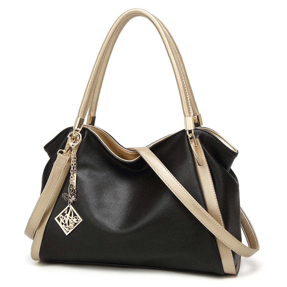 Dalfr Women Vegan Leather Handbag Tote Designer Purse Crossbody Oversize Shoulder Bag