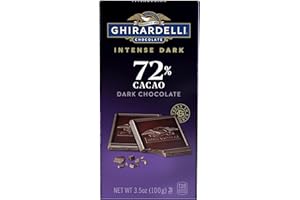 GHIRARDELLI Intense Dark Chocolate Bar, 72% Cacao, 3.5 Oz Bar
