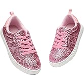 Bernal Girls & Boys Sparkle Glitter Sequin Sneakers Toddler/Little Kid/Big Kid Slip On School Low Top Walking Shoes Show Gift