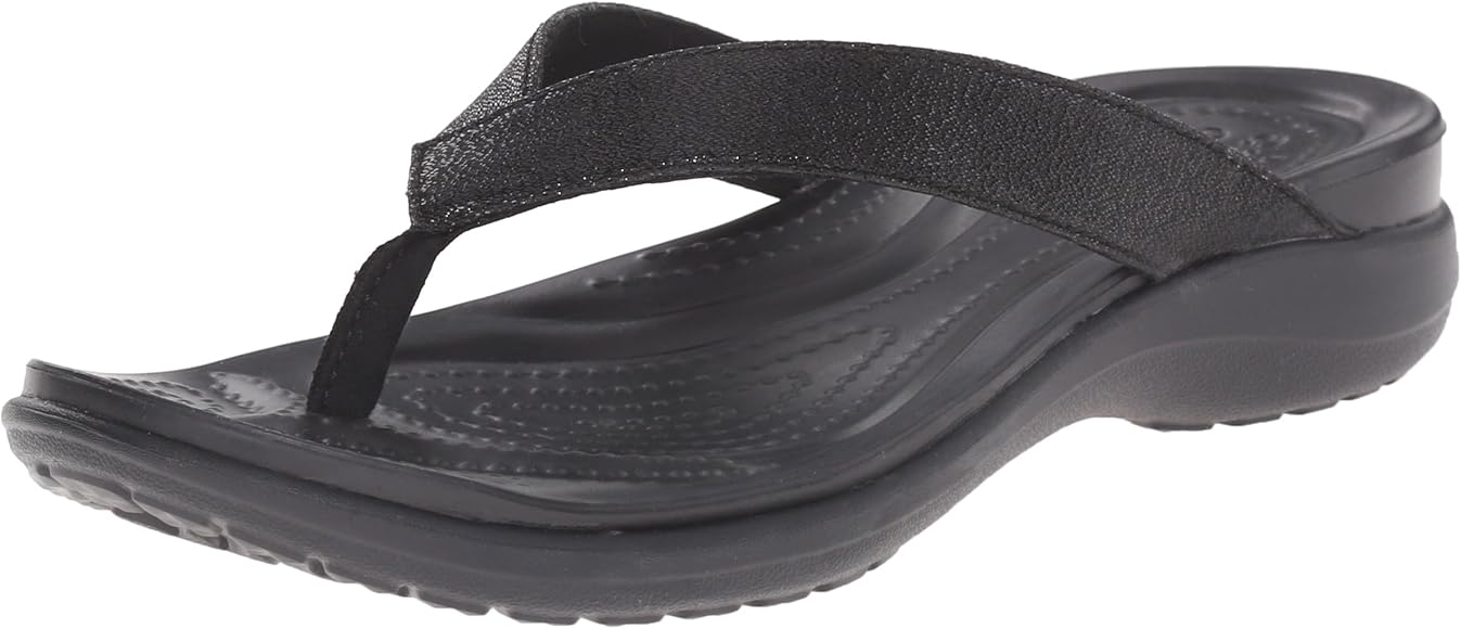 crocs women's capri v shimmer flip flop