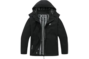 KAIDER Women's Plus Size Lightweight Waterproof Hooded Rain Jacket for Outdoor Hiking Travel