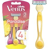 Gillette Venus Simply 3 Dragonfruit Women's Disposable Razor, 4 Count
