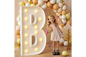 imprsv Marquee Light Up Letters, Mosaic Letters 4FT Marquee Letters for Baby Shower Engagement Graduation Party Decor, Large Marquee Letters for Party Decorations, Letter B (Need to Assemble)