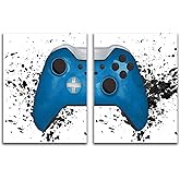 Gaming Artwork Gamer Canvas Wall Art Race Game Room Poster Prints Gamepad Posters Wall Pictures Canvas Painting Artwork Gaming Decor for Boys Room Gamer Decor Video Game Wall Art 16x24Inchx2 Unframed