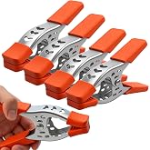 HORUSDY 4-Piece 8" inch Spring Clamp, Heavy Duty Spring Metal Spring Clamps, 3.4"-inch Jaw opening