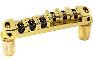 Musiclily 51.5mm Guitar Locking Roller Bridge Tune-O-Matic Bridge for Epiphone Les Paul SG Style Electric Guitar,Gold