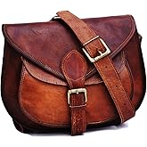 Satchel And Fable Handmade Vintage Crossbody Leather Bags for Women Shoulder Handbag