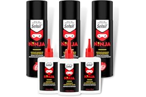 SELSIL CA Glue and Accelerator (3x1.76 oz Adhesive + 3x6.76 fl oz Activator) Super Glue & Adhesive Accelerators for Woodworking (3 Pack)