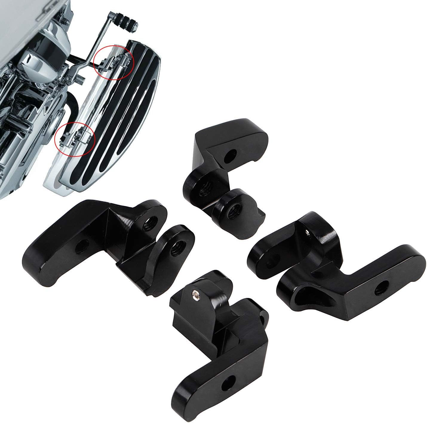 XMMT Driver Floorboard Relocation Brackets for Harley