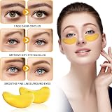 URAQT 24K Gold Under Eye Treatment Masks 30 Pairs Collagen Gel Pads Hydrating view 4