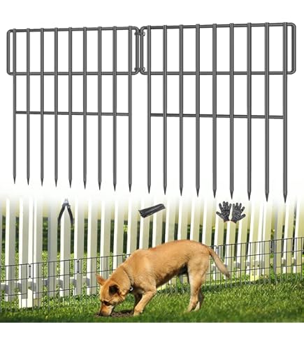 KYATE Barrière Pour Animaux Sans Creuser, 32 Panneaux Pour Chien