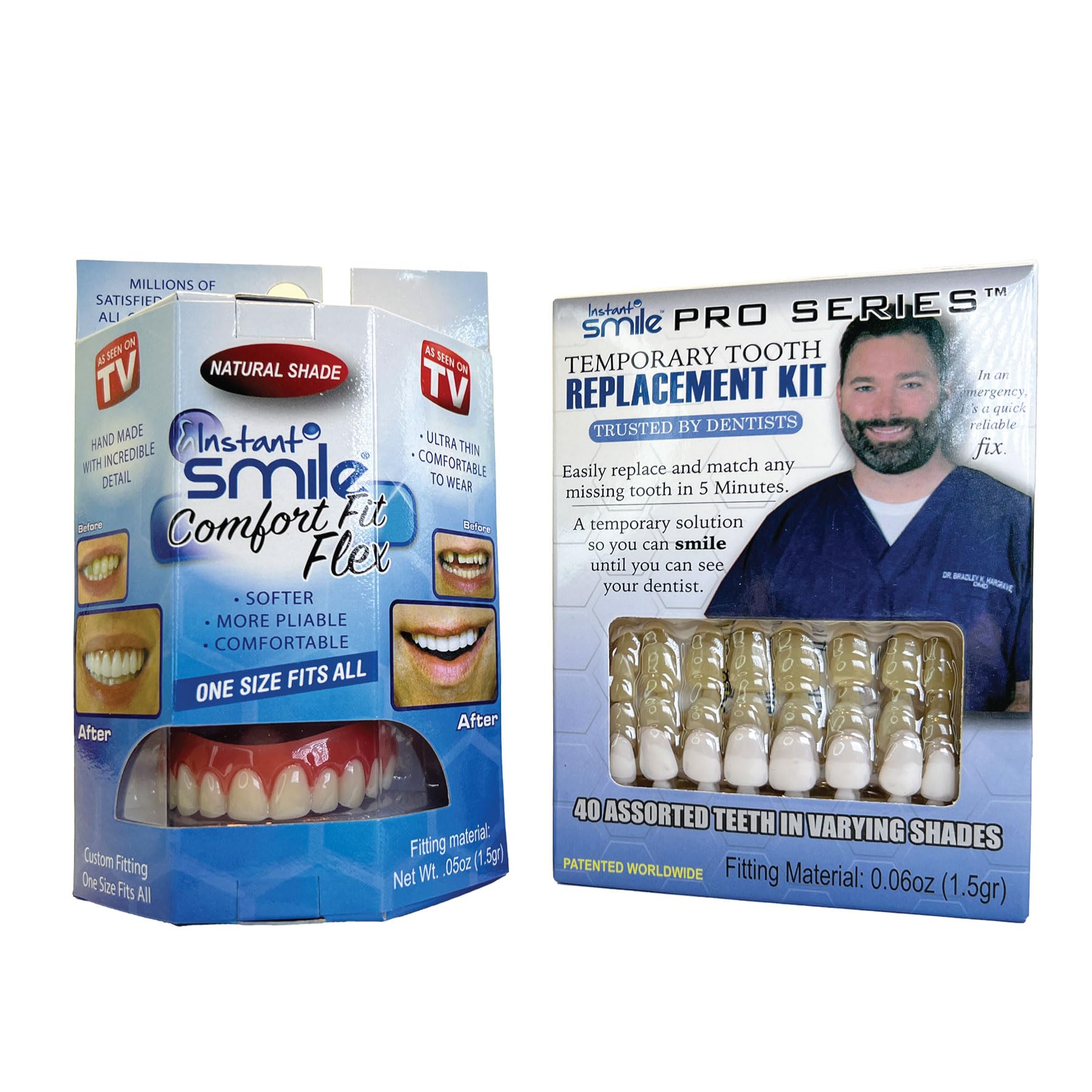 Instant Smile Flex Teeth (Natural Shade) and Pro