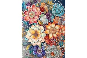 EIBEILI Diamond Painting Kits for Adults, Flowers Art for Beginner DIY Round 5D Paint with Diamonds Pictures Gem Full Drill Diamond Dots Crystal Craft Kits for Home Wall Decor Gifts 12x16inch