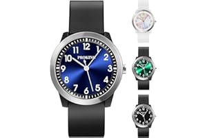 PROKING Kids Analog Watch for Boys Girls Children Teens Wrist Watch for Kid 5-18 Years Old Learning Time and Easy to Read 50M Waterproof with Soft Band, Great Gift for Kids