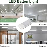 muzha 2 Pack LED Batten Lights 2FT 20W 6500K Daylight Surface Mounted view 6