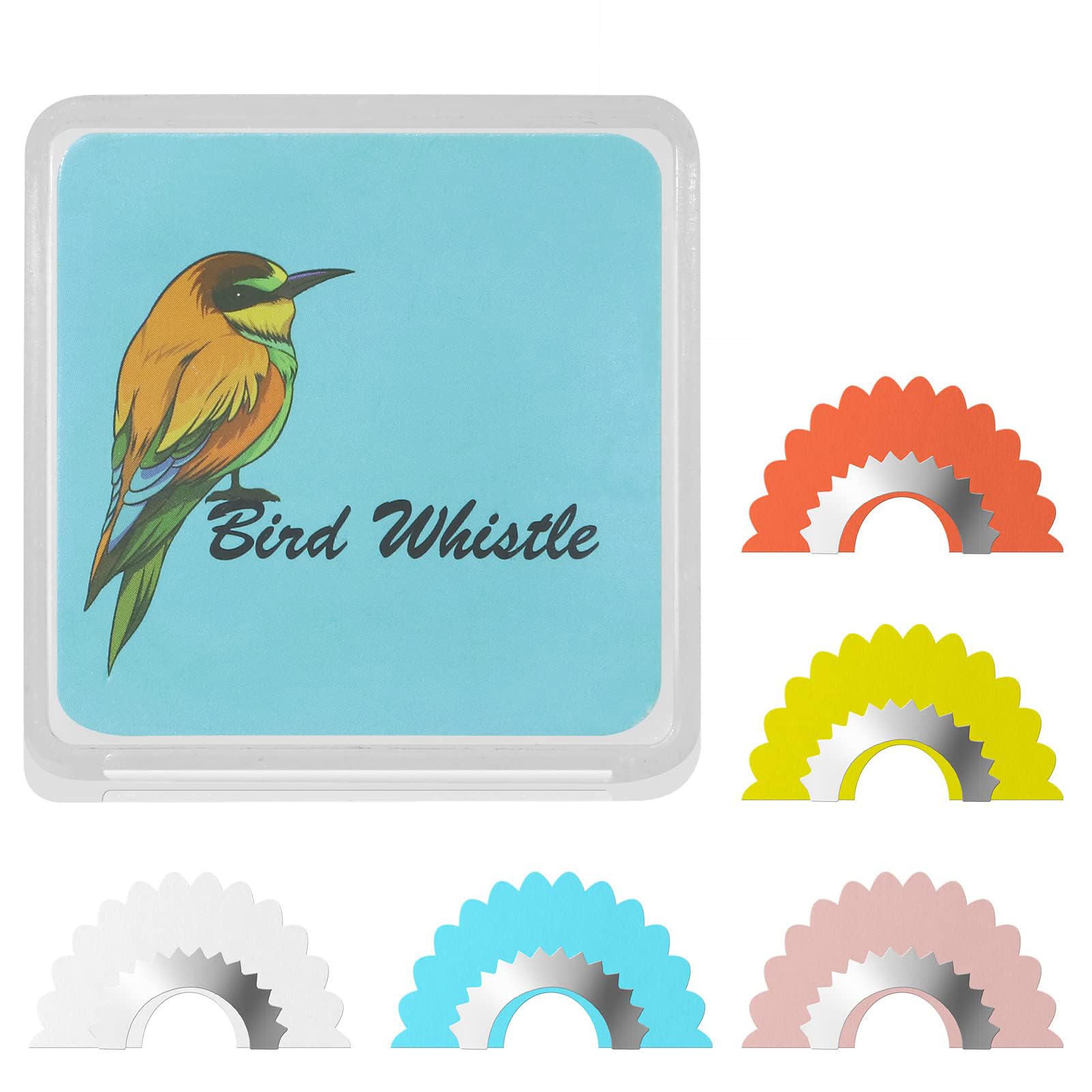 SHENGSEN Bird Whistle Toys,5 Colors 5 PCS Warbler Original Magic Bird Caller Tongue,Oral Stunts Tricks, Gag Tweeting Noisemaker Toys for Gift