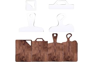 Router Templates, 4pcs Acrylic Charcuterie Board Handle Template, LYMOI Clear Cut Board Thick Handle Template, Angled Curvy Tracing Stencils Cut Guide Tools for Kitchen Woodworking. (Style 1)