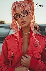 Laemzinv Oversized Square Blue Light Glasses for