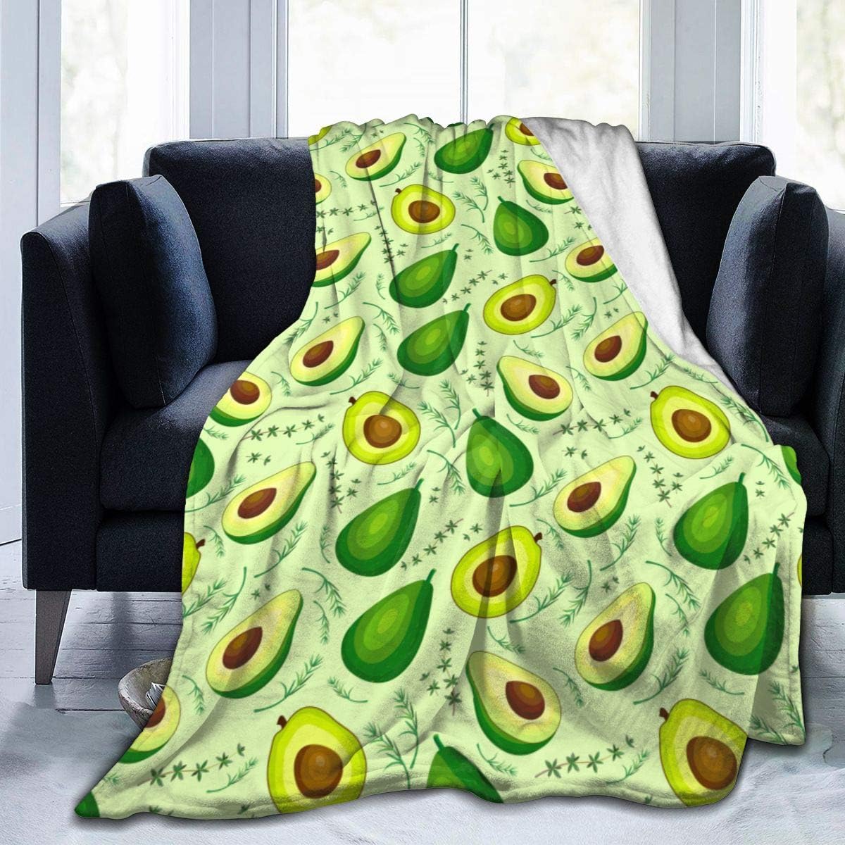 HasdonHill Funny Avocado Blanket for Women Adult and Kids Toddler