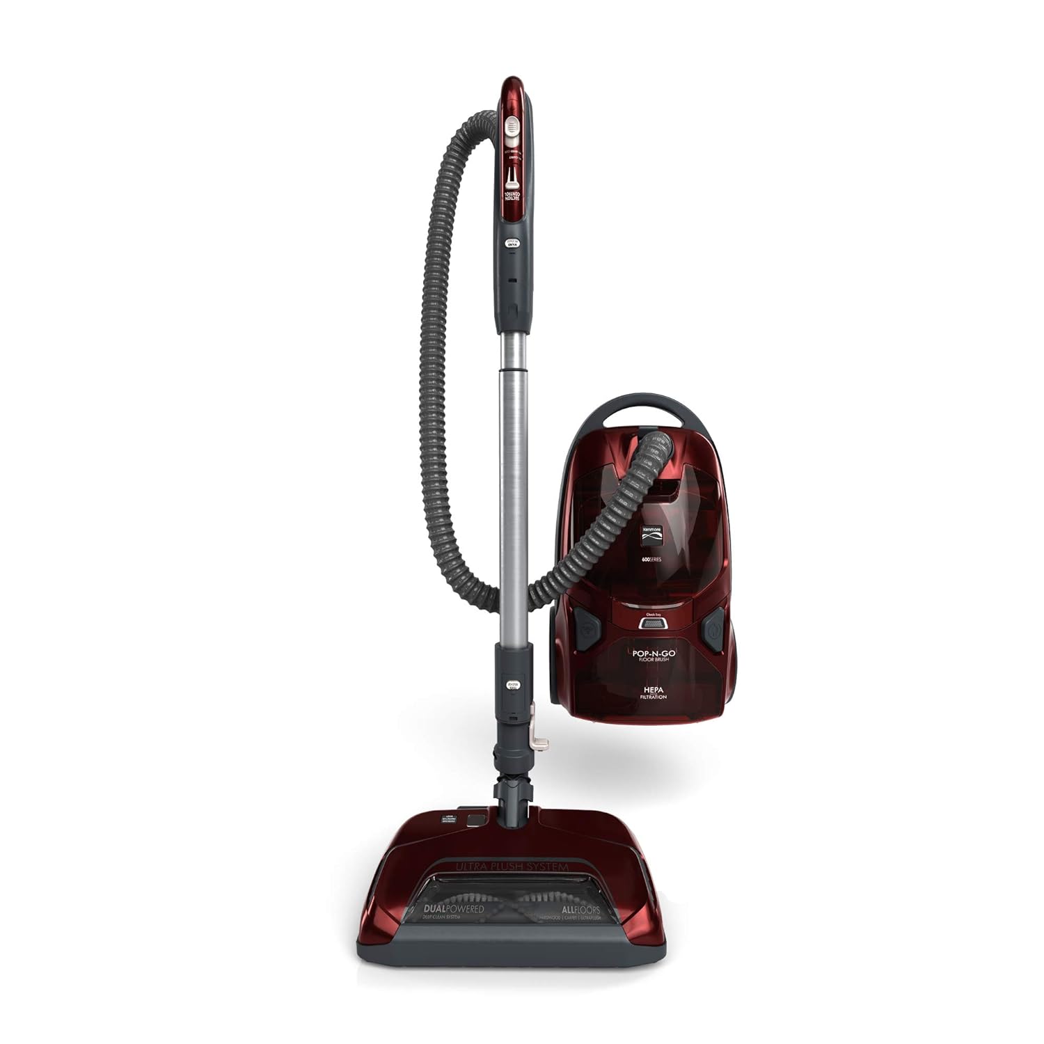 Kenmore 600 Series 14 Inch Pet Friendly Pop N Go Bagged Canister Vacuum Red