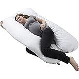 Pregnancy Pillow, Full Body Maternity Pillow w/ Contoured U-Shape by Lavish Home, Back Support