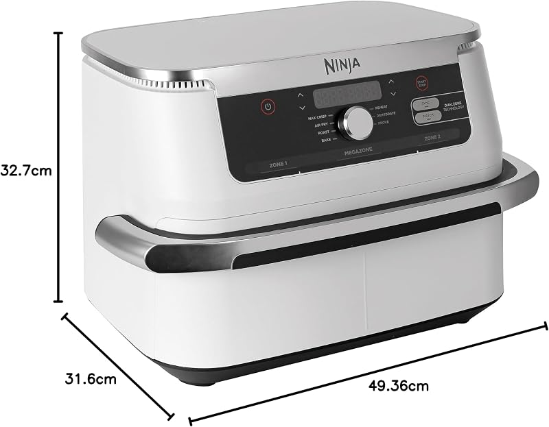 Foodi FlexDrawer, Friggitrice ad Aria Ampia, 10,4L, Bianco