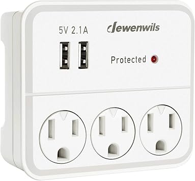 Amazon Com Dewenwils Usb Outlet Plug Adaptador De Pared Surge