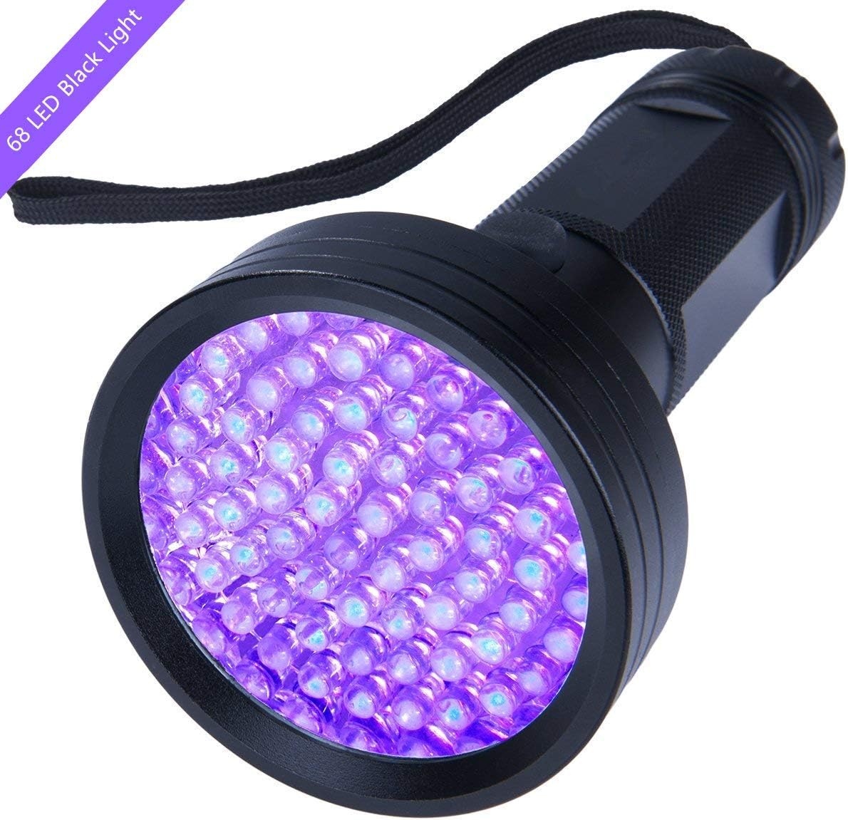 BESTSUN UV Ultra Violet Blacklight 68 LED Flash Light Torch AA Battery