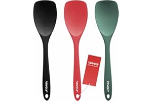 Upgrade Silicone Spatula Spoon Set,VOVOLY Heat Resistant Rubber Spoonula, Seamless Non-Stick Flexible Scrapers for Baking Mix
