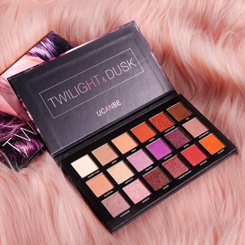 UCANBE 18 Color Eyeshadow Palette, Highly Pigmented 8 Matte + 10