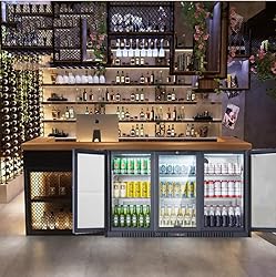 BODEGACOOLER Back Bar Cooler With 3 Glass