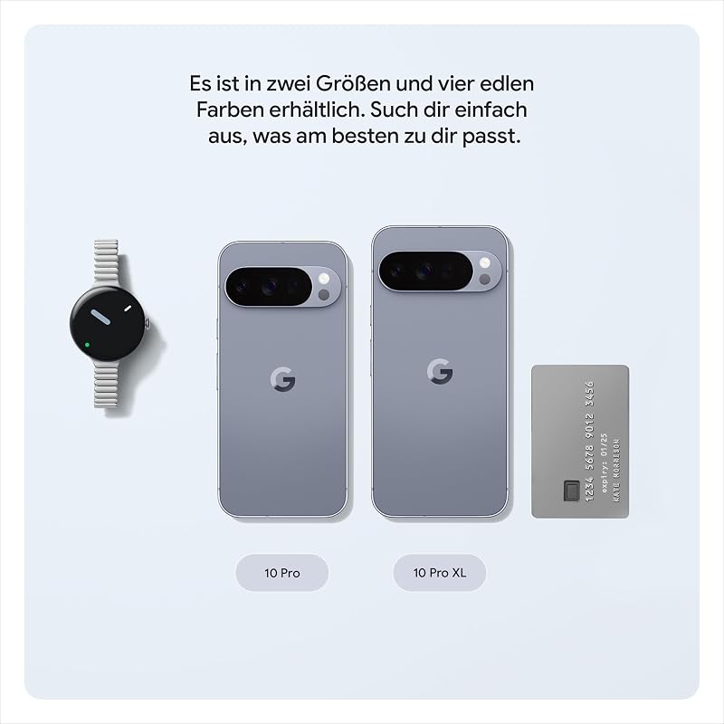 Pixel 10 Pro XL – Android-Smartphone ohne SIM-Lock, mit Gemini, Dreifach-Rückkamera, mehr als 24 Stunden Akkulaufzeit und 6,8 Zoll großem Super Actua-Display – Obsidian, 256GB