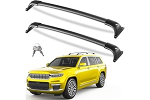 KINGGERI All Aluminum Roof Rack Cross Bars Compatible with Jeep Grand Cherokee L 2021-2026 and 2022-2026 Grand Cherokee WL. 260lb Lockable Heavy Duty Crossbars Rooftop Cargo Basket Luggage Kayak