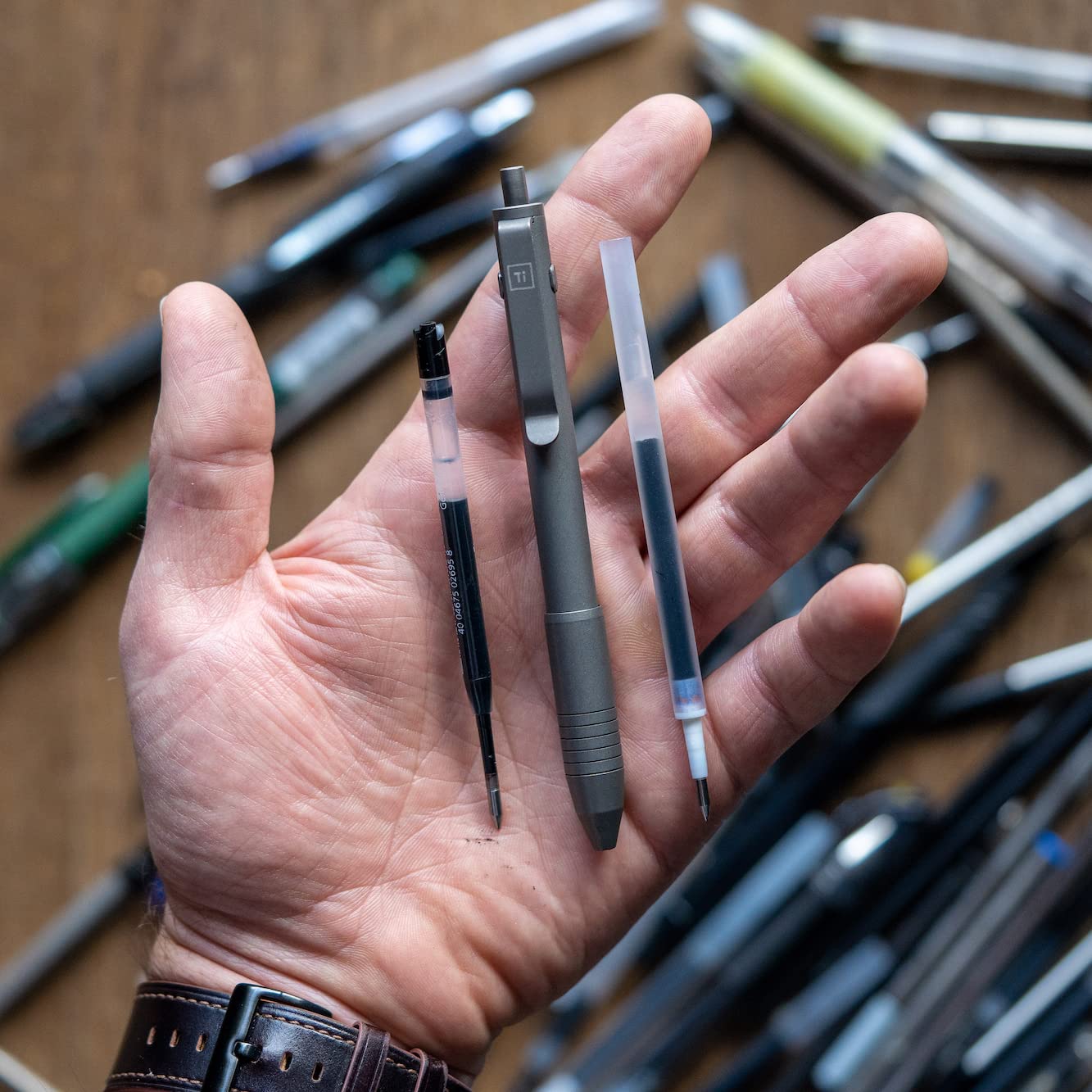 BIG IDEA DESIGN Dual Side Click Pen (Titanium Raw)