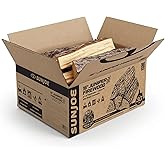 Sun Joe 16-Inch Juniper Aromatic Firewood, Smokin' Joe's, JFIREWOOD1.5 | Kiln-Dried Logs for Fireplaces, Campfires, Wood Stoves &amp; Outdoor Fire Pits; Includes 20 Logs