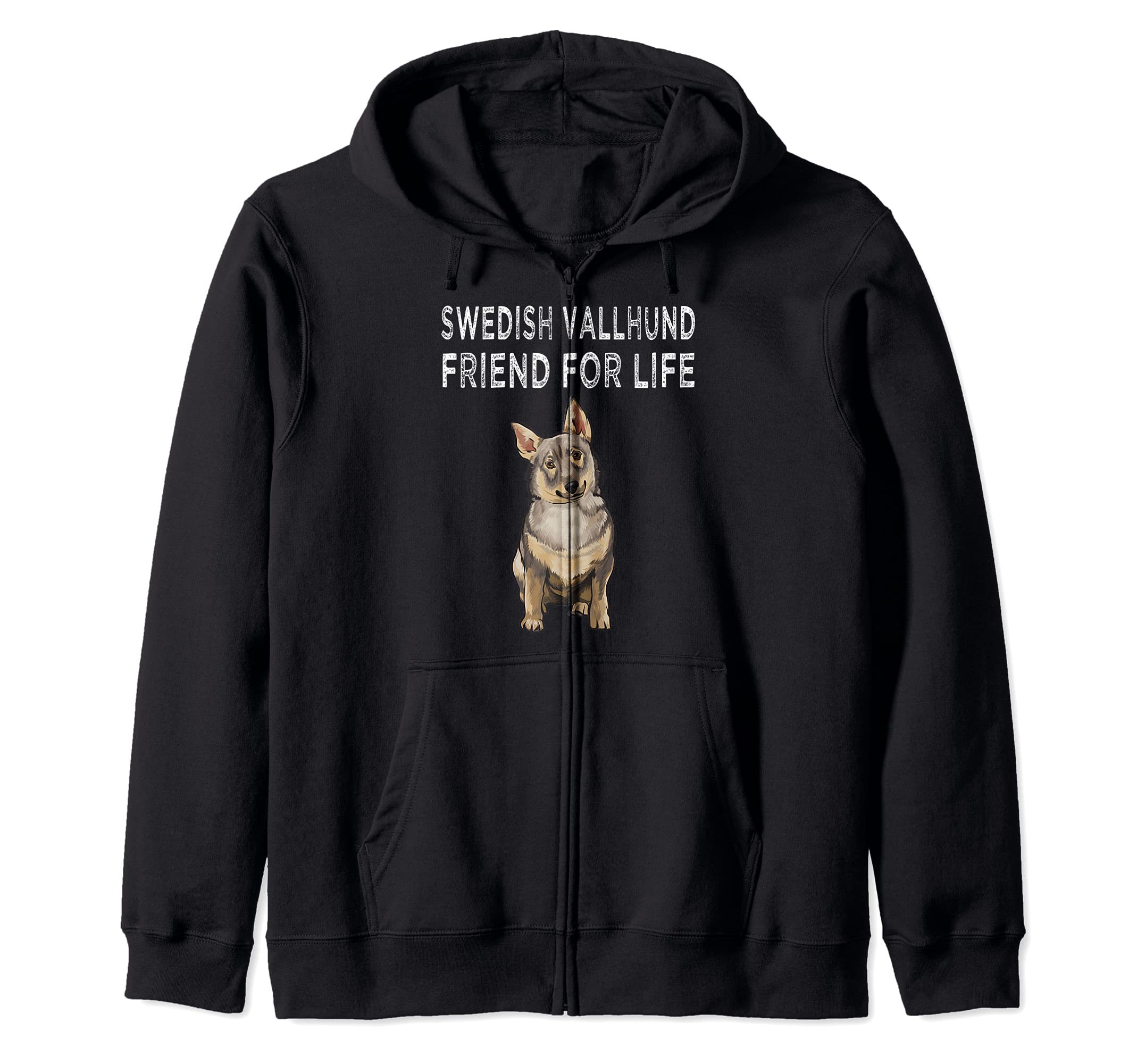 Swedish Vallhund Friend For Life Dog Friendship Zip Hoodie