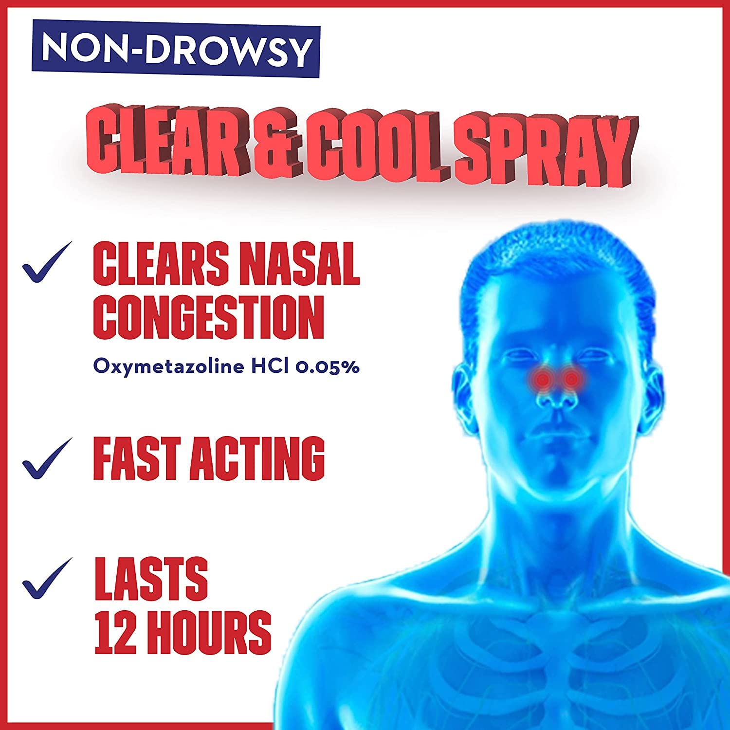 Mucinex Nasal Decongestant Spray, Sinus-Max Severe Nasal Congestion Relief Clear & Cool Nasal Spray, Lasts 12 Hours, Fast Acting, Cooling Menthol Flavor, Packaging May Vary, 0.75 Fl Oz (Pack of 4)