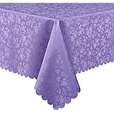Smiry Rectangle Table Cloth, Waterproof Heavy Duty Vinyl Tablecloths, Wipeable Washable Table Cover for Kitchen and Dining Room (Purple, 60" X 84")