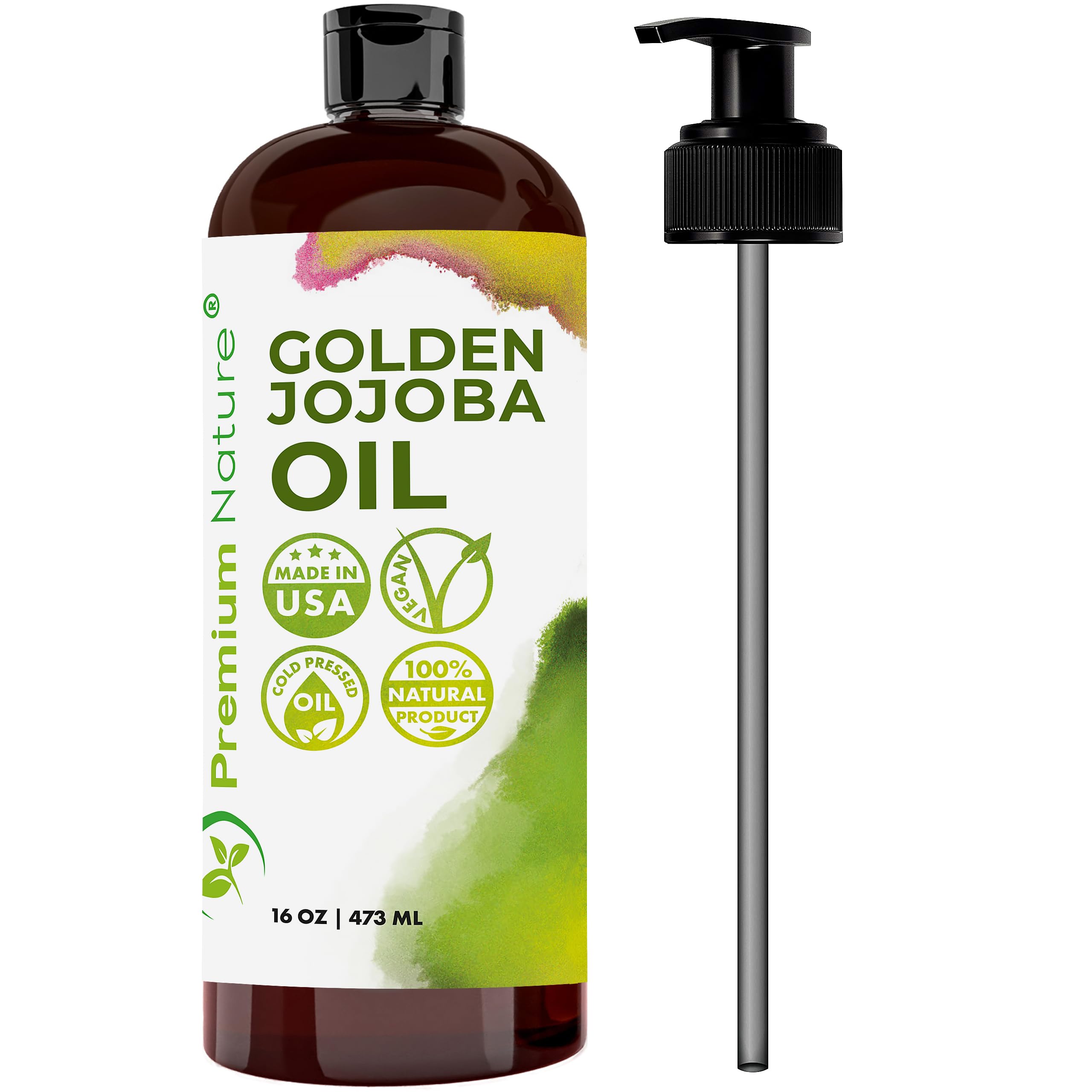 Pure Jojoba Oil Organic Cold Pressed Unrefined Jojoba Oil for Hair Jojoba Oil for Skin Jojoba