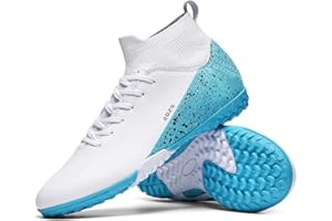 TOPSFEBA Soccer Cleats for Mens Womens Indoor Soccer Shoes Unisex Baseball Turf Shoes Youth Rugby Shoes Adult AG FG TF Football Boots Wide Training Sneaker