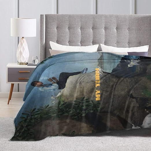 Amazon Com Derekschristian Lil Baby My Turn Blanket Super Soft Cozy Flannel Throw Blanket Throws For Bed Couch Sofa Housewarming Gifts 60 X50 Kitchen Dining