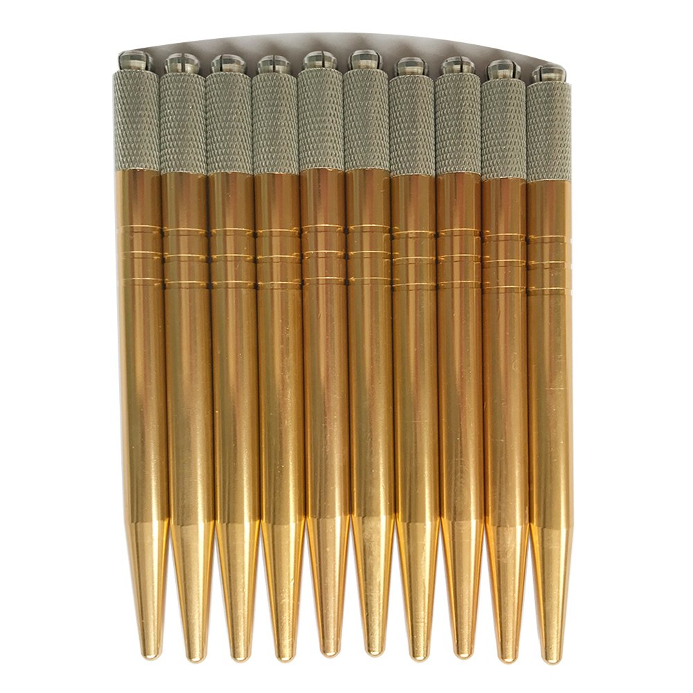 Microblade Holder Gold Color 10 Pcs Wholesale Permanent Manual Make-up Tool Eyebrow Makeup Tattoo Supplies - QMYBrow