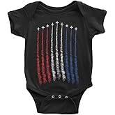 Threadrock Baby Red White Blue Air Force Flyover Infant Bodysuit