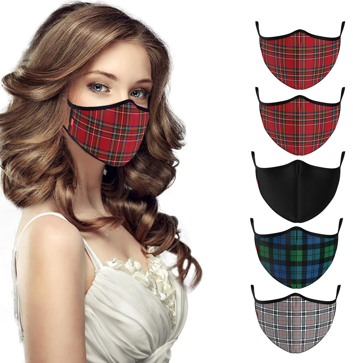 COOL Mask Unisex 3 Layer Reusable Washable Face Mask ( Pack of 5 )